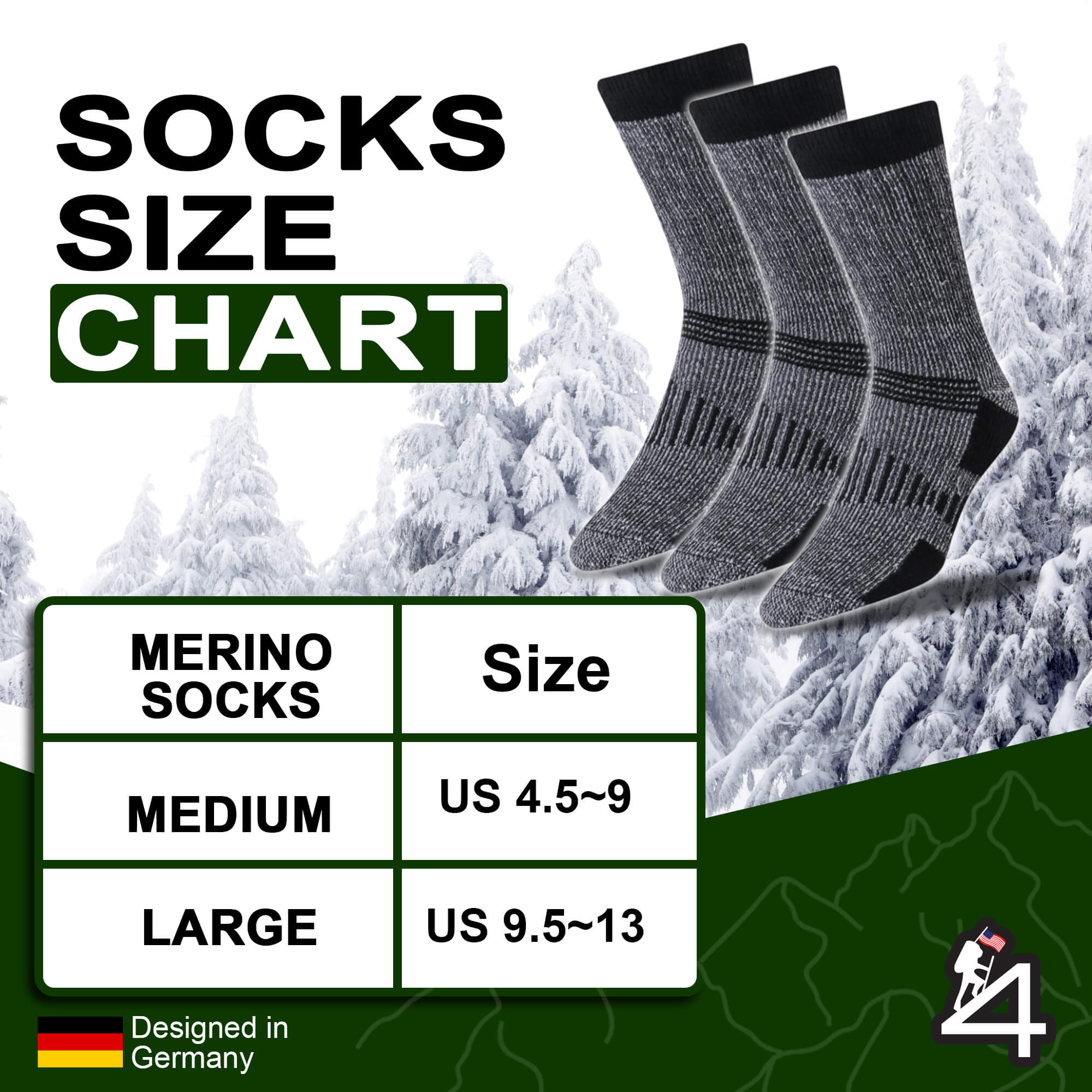 All-Season Merino Wool Socks - survival4future