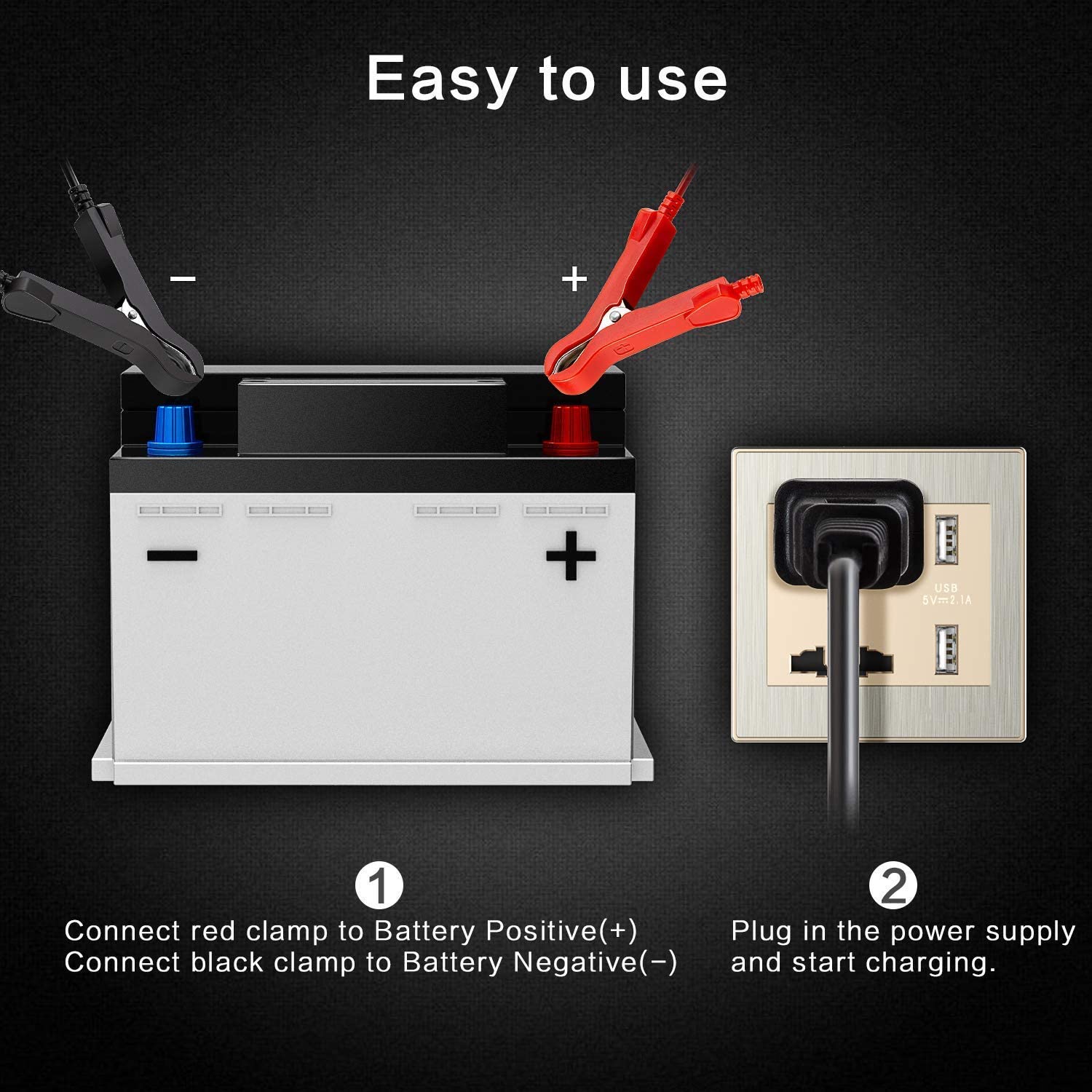Car battery charger / jump starter with LCD touch screen - survival4future
