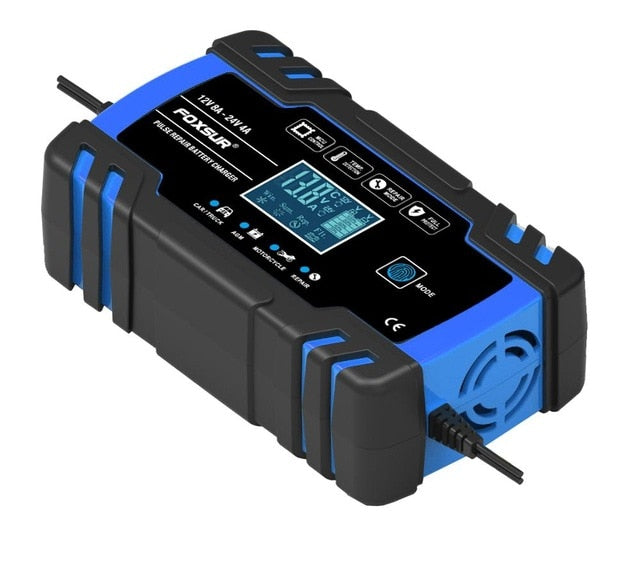 Car battery charger / jump starter with LCD touch screen - survival4future