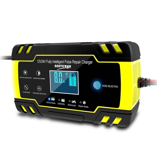 Car battery charger / jump starter with LCD touch screen - survival4future