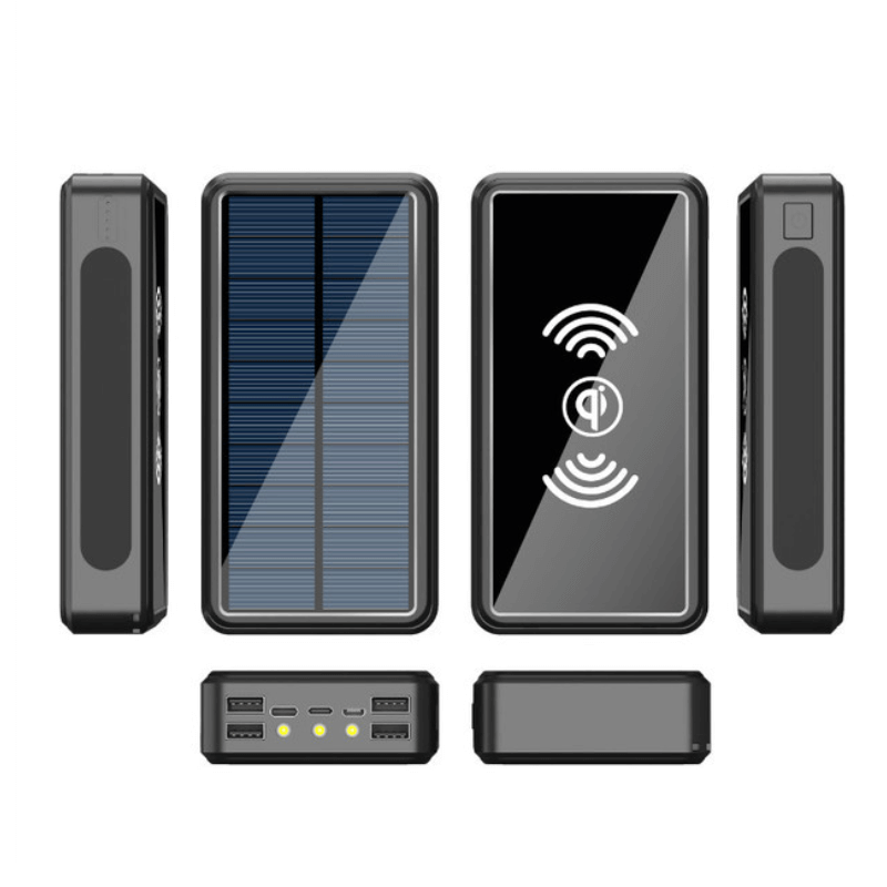 50000mah Al aire libre inalámbrico Solar Power Bank Batería externa  Portable Powerbank 4usb Carga rápida para Xiaomi Iphone Samsung Huawei