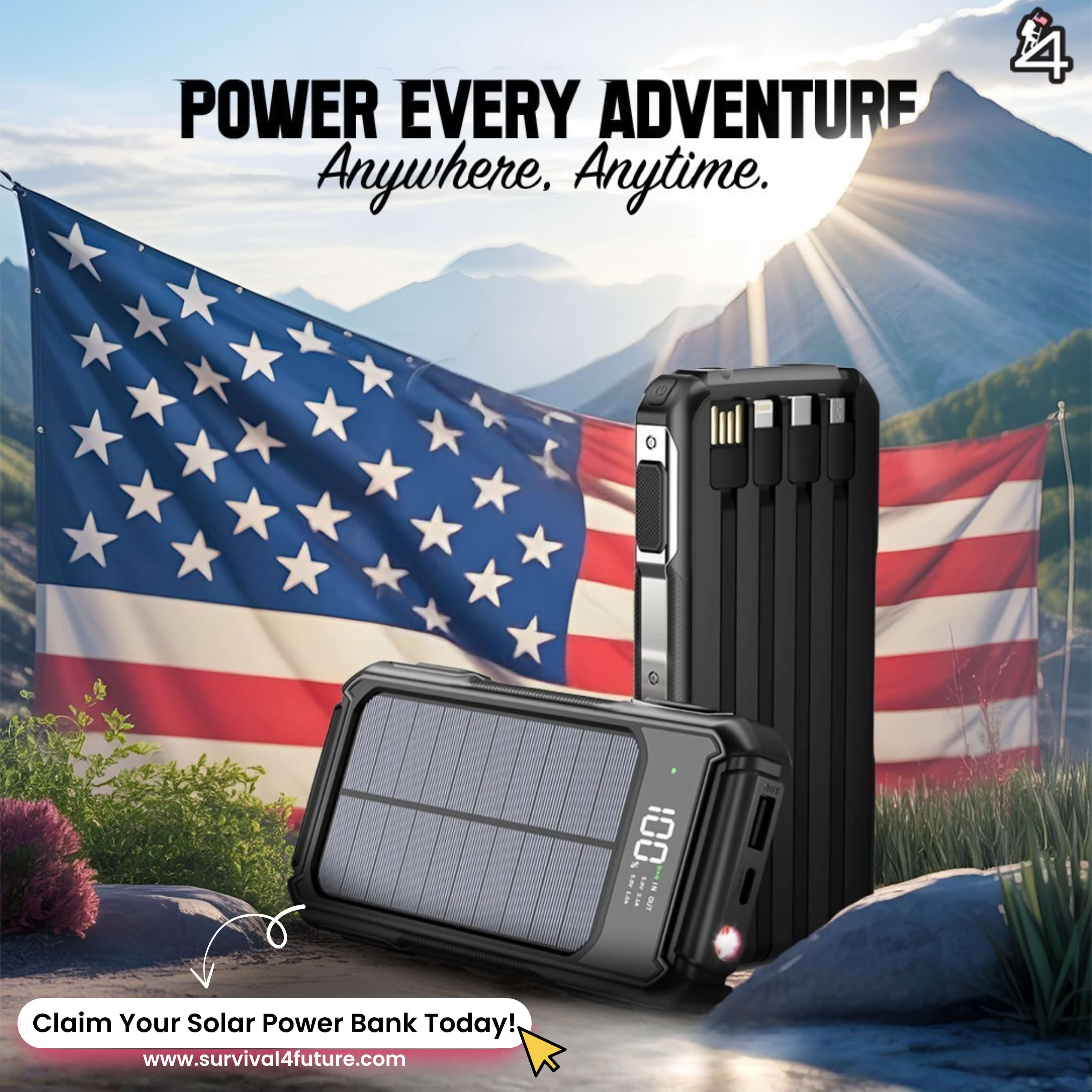 V2 Solar-Beast Powerbank 50,000 mAh