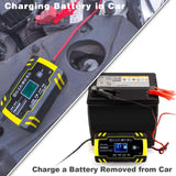 Car battery charger / jump starter with LCD touch screen - survival4future